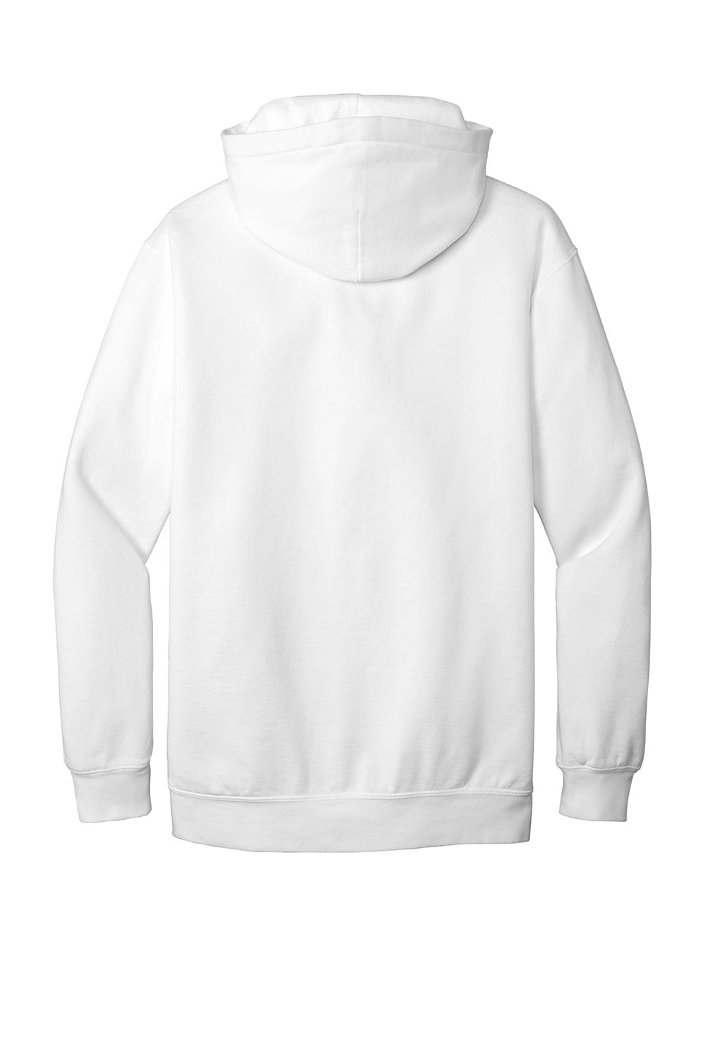 Comfort Colors 1567 Mens Hooded Sweatshirt Hoodie w/ Pouch Pocket White Flat Back