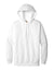 Comfort Colors 1567 Mens Hooded Sweatshirt Hoodie w/ Pouch Pocket White Flat Front