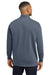 Comfort Colors 1580 Mens 1/4 Zip Sweatshirt Blue Jean Model Back