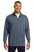 Comfort Colors 1580 Mens 1/4 Zip Sweatshirt Blue Jean Model Front