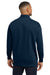Comfort Colors 1580 Mens 1/4 Zip Sweatshirt True Navy Blue Model Back