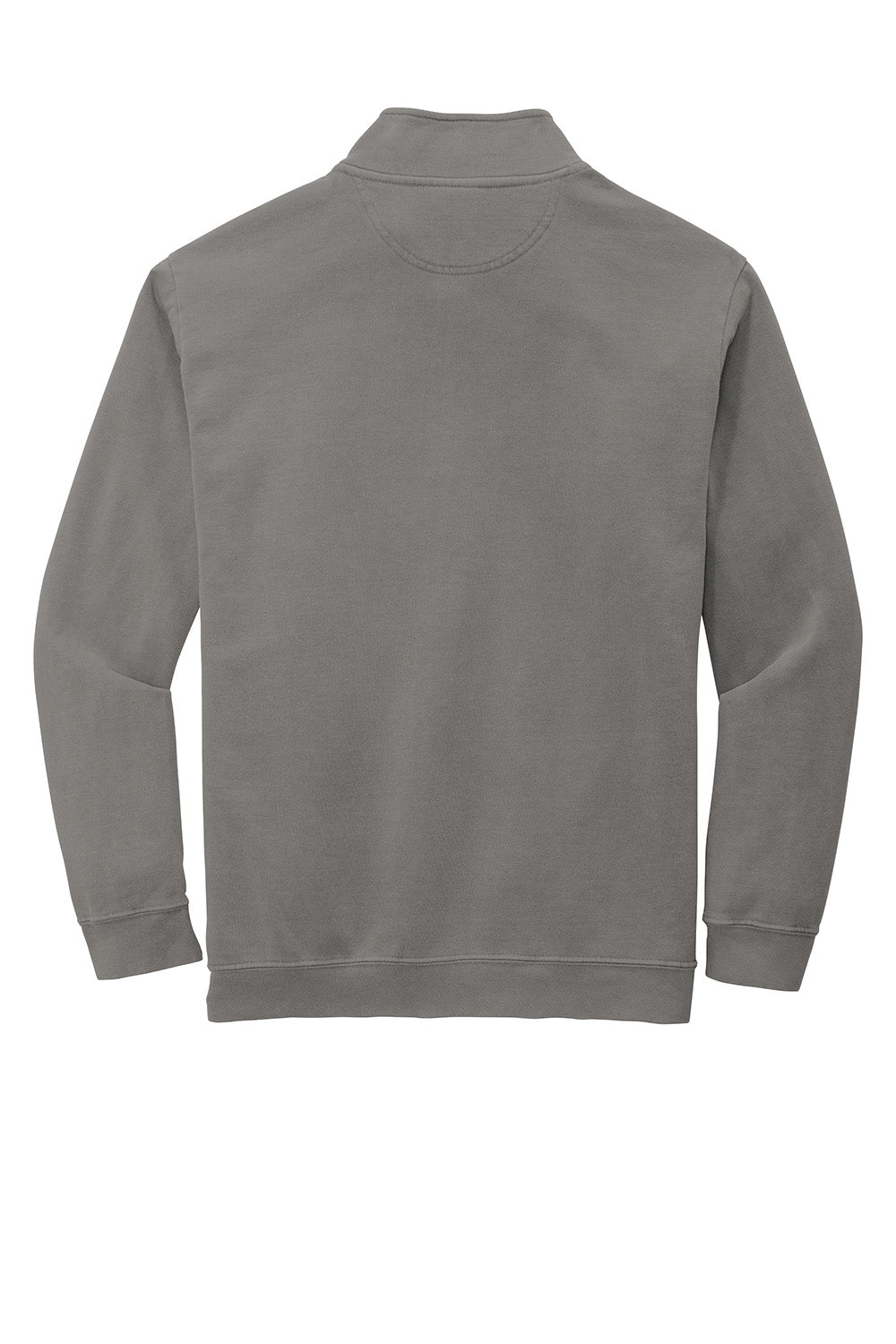 Comfort Colors 1580 Mens 1/4 Zip Sweatshirt Grey Flat Back