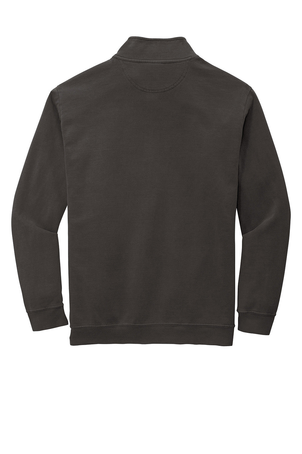 Comfort Colors 1580 Mens 1/4 Zip Sweatshirt Pepper Grey Flat Back