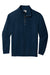 Comfort Colors 1580 Mens 1/4 Zip Sweatshirt True Navy Blue Flat Front