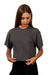 Next Level 1580NL Womens Ideal Crop Short Sleeve Crewneck T-Shirt Dark Grey Model Front