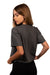 Next Level 1580NL Womens Ideal Crop Short Sleeve Crewneck T-Shirt Dark Grey Model Back