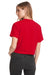 Next Level 1580NL Womens Ideal Crop Short Sleeve Crewneck T-Shirt Red Model Back