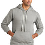 Volunteer Knitwear Mens USA Made Chore Fleece Hooded Sweatshirt Hoodie w/ Pouch Pocket - Heather Grey