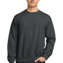 Gildan Mens Pill Resistant Fleece Crewneck Sweatshirt - Fan Heather Charcoal Grey