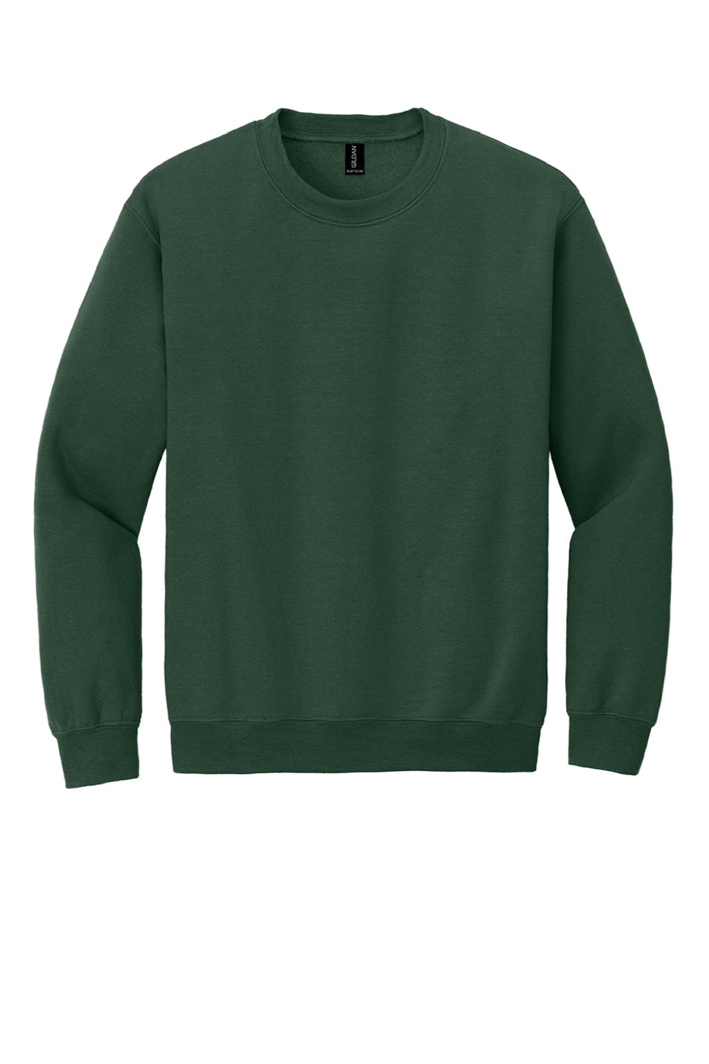 Gildan 18000 Mens Pill Resistant Fleece Crewneck Sweatshirt Fan Dark Green Flat Front