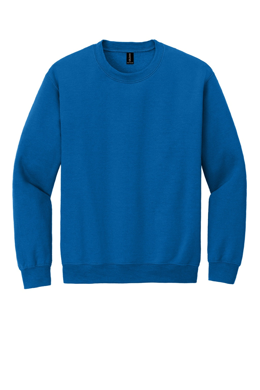 Gildan 18000 Mens Pill Resistant Fleece Crewneck Sweatshirt Neon Blue Flat Front
