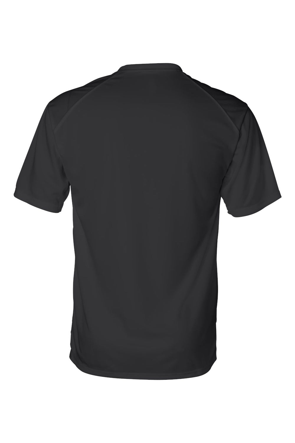 Badger 4120 Mens B-Core Moisture Wicking Short Sleeve Crewneck T-Shirt Black Flat Back