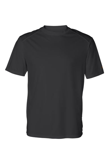 Badger 4120 Mens B-Core Moisture Wicking Short Sleeve Crewneck T-Shirt Black Flat Front