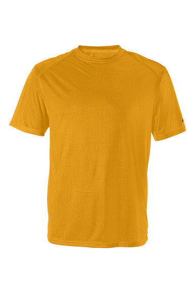 Badger 4120 Mens B-Core Moisture Wicking Short Sleeve Crewneck T-Shirt Gold Flat Front