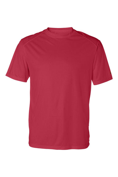 Badger 4120 Mens B-Core Moisture Wicking Short Sleeve Crewneck T-Shirt Red Flat Front