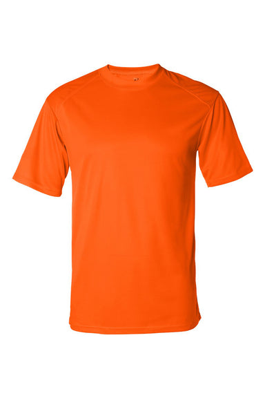 Badger 4120 Mens B-Core Moisture Wicking Short Sleeve Crewneck T-Shirt Safety Orange Flat Front