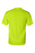 Badger 4120 Mens B-Core Moisture Wicking Short Sleeve Crewneck T-Shirt Safety Yellow Flat Back