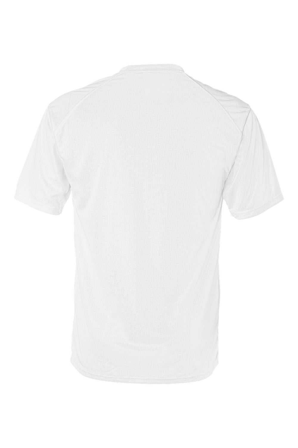 Badger 4120 Mens B-Core Moisture Wicking Short Sleeve Crewneck T-Shirt White Flat Back