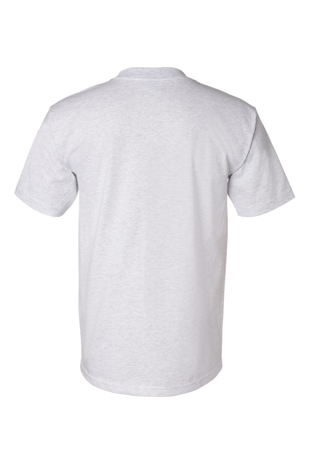 Bayside BA5100 Mens USA Made Short Sleeve Crewneck T-Shirt Ash Grey Flat Back