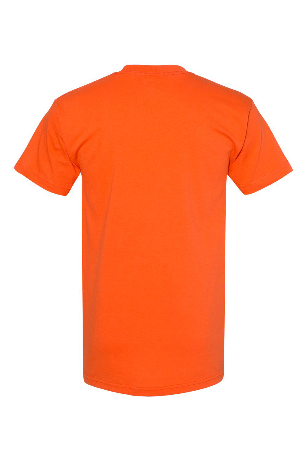 Bayside BA5100 Mens USA Made Short Sleeve Crewneck T-Shirt Bright Orange Flat Back
