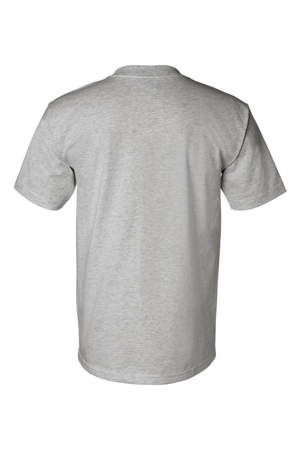 Bayside BA5100 Mens USA Made Short Sleeve Crewneck T-Shirt Dark Ash Grey Flat Back