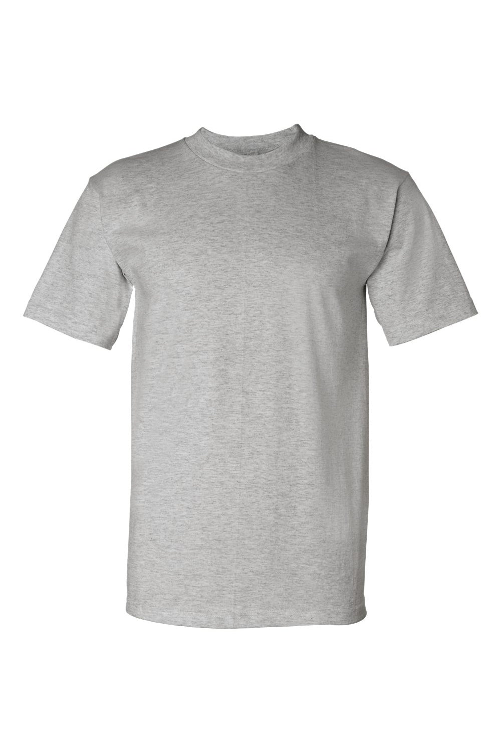Bayside BA5100 Mens USA Made Short Sleeve Crewneck T-Shirt Dark Ash Grey Flat Front