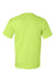 Bayside BA5100 Mens USA Made Short Sleeve Crewneck T-Shirt Lime Green Flat Back