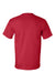 Bayside BA5100 Mens USA Made Short Sleeve Crewneck T-Shirt Red Flat Back