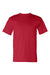 Bayside BA5100 Mens USA Made Short Sleeve Crewneck T-Shirt Red Flat Front