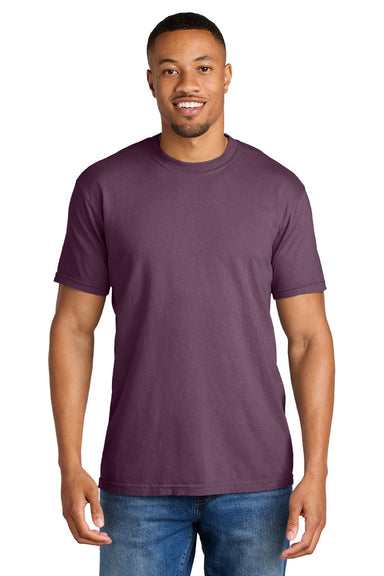 Comfort Colors 1717 Mens Short Sleeve Crewneck T-Shirt Berry Purple Model Front
