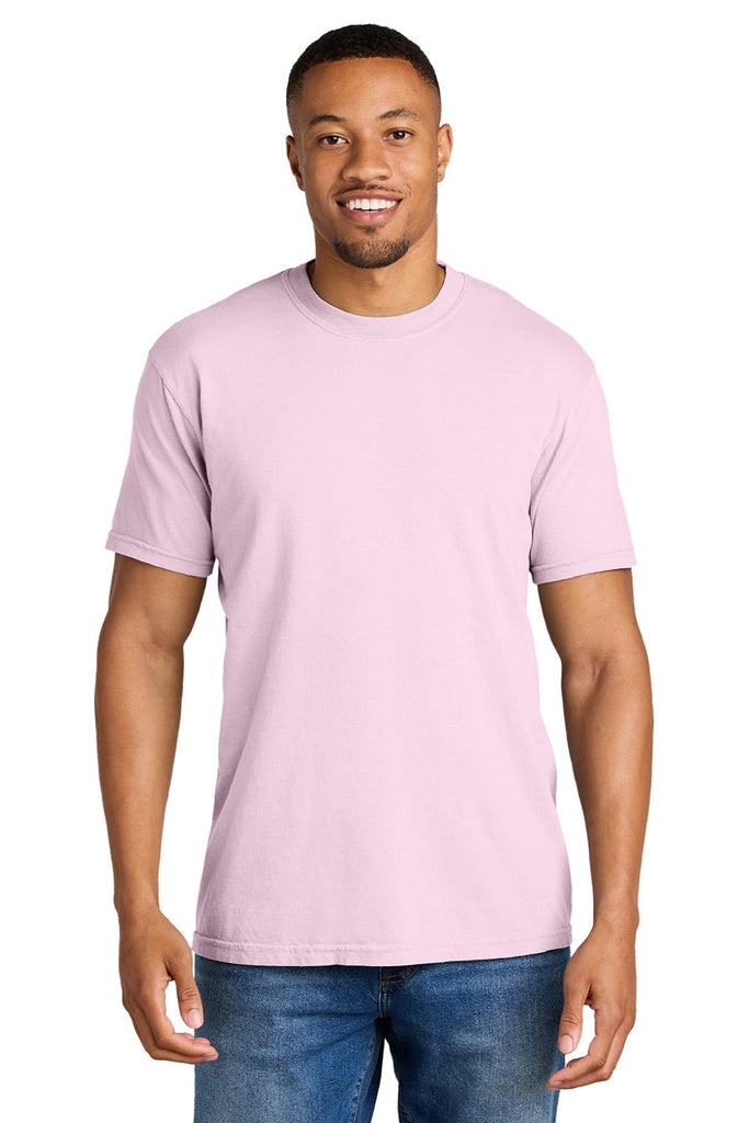 Comfort Colors 1717 Mens Blossom Pink Short Sleeve Crewneck T