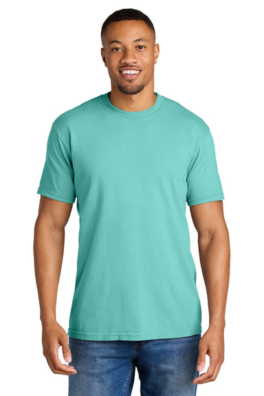 Comfort Colors 1717 Mens Short Sleeve Crewneck T-Shirt Chalky Mint Green Model Front