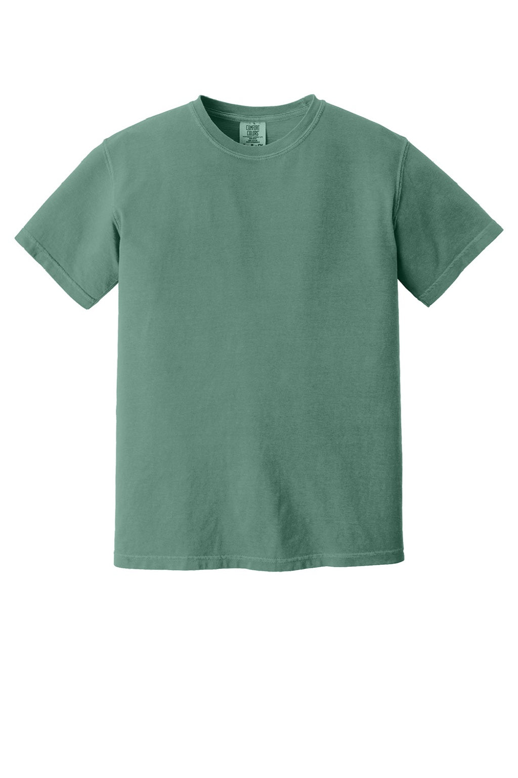 Comfort Colors 1717 Mens Short Sleeve Crewneck T-Shirt Light Green Flat Front