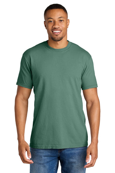 Comfort Colors 1717 Mens Short Sleeve Crewneck T-Shirt Light Green Model Front