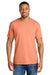 Comfort Colors 1717 Mens Short Sleeve Crewneck T-Shirt Neon Cantloupe Orange Model Front