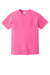 Comfort Colors 1717 Mens Short Sleeve Crewneck T-Shirt Neon Pink Flat Front