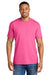 Comfort Colors 1717 Mens Short Sleeve Crewneck T-Shirt Neon Pink Model Front