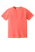 Comfort Colors 1717 Mens Short Sleeve Crewneck T-Shirt Neon Red Orange Flat Front