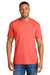 Comfort Colors 1717 Mens Short Sleeve Crewneck T-Shirt Neon Red Orange Model Front