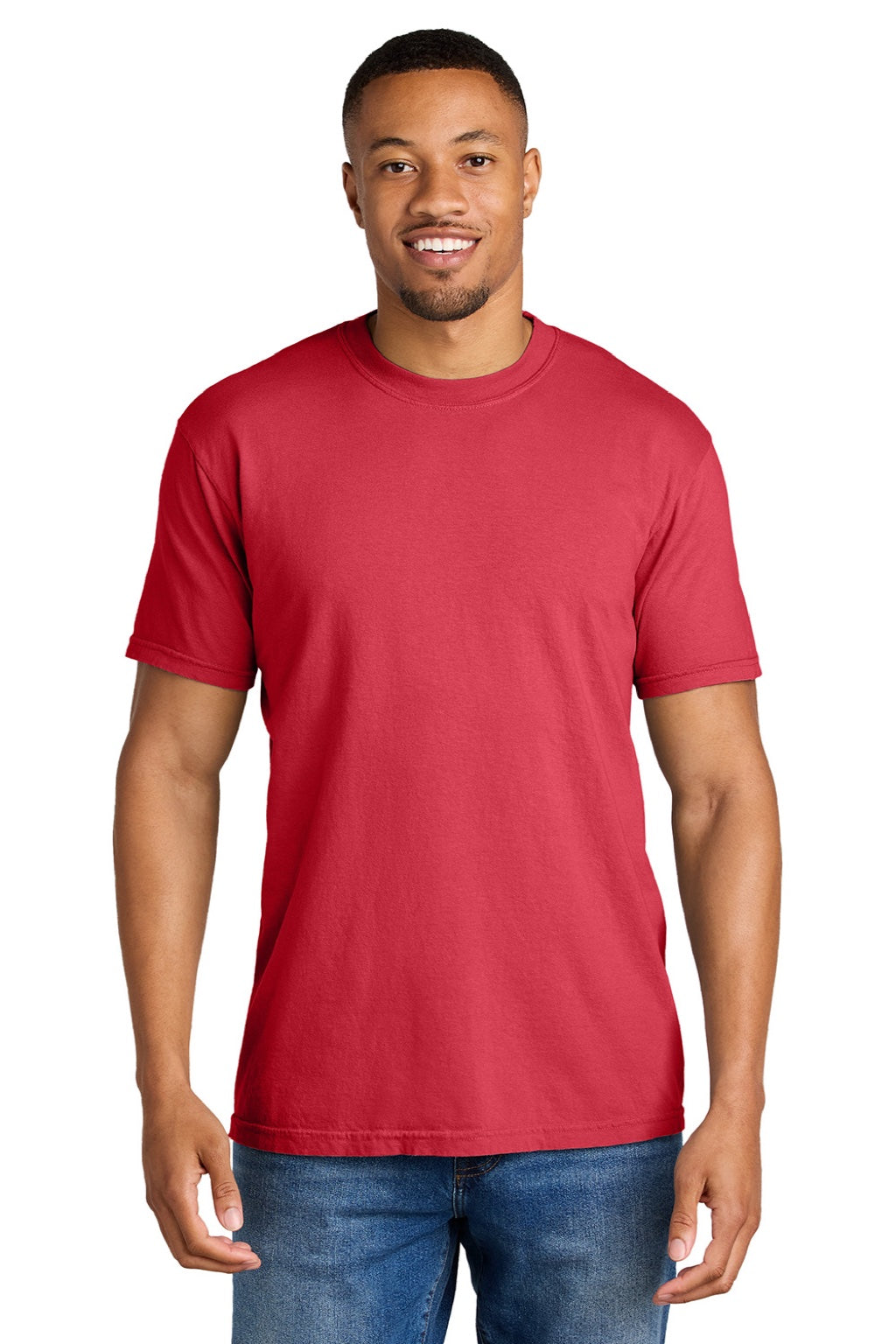 Comfort Colors 1717 Mens Paprika Red Short Sleeve Crewneck T-Shirt