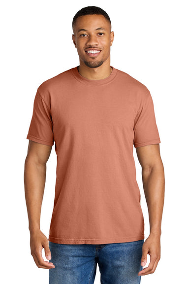 Comfort Colors 1717 Mens Short Sleeve Crewneck T-Shirt Terracota Model Front