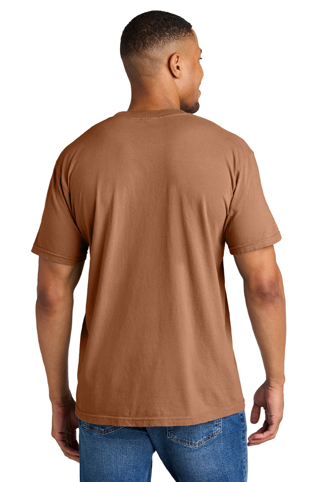 Comfort Colors 1717 Mens Short Sleeve Crewneck T-Shirt Yam Model Back
