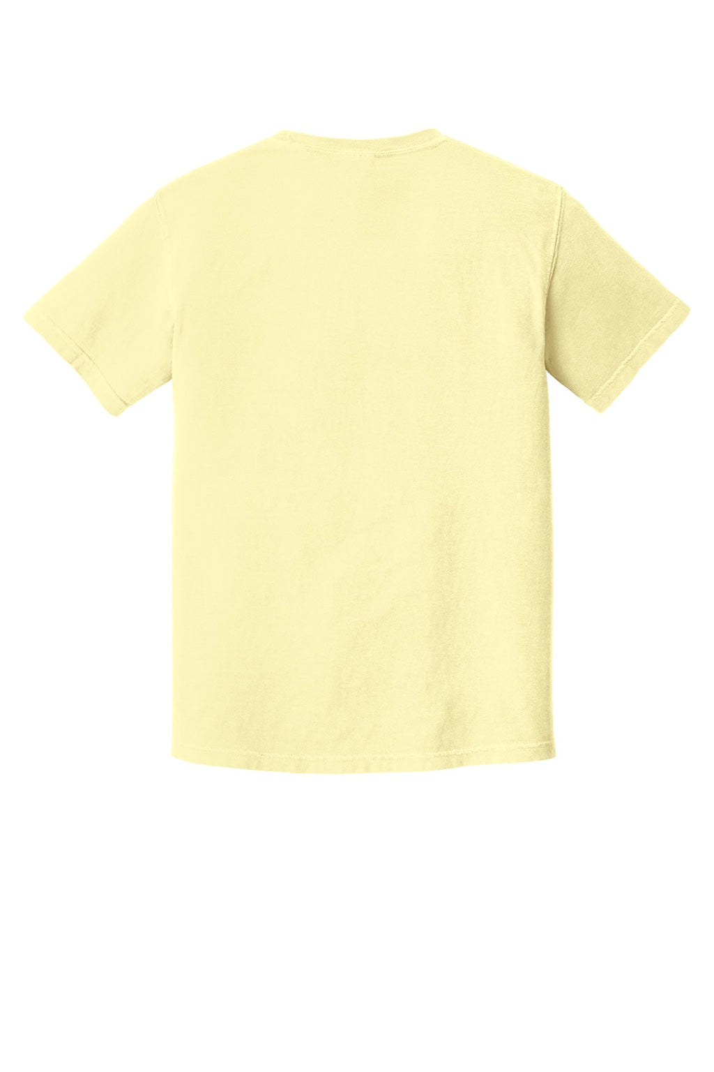 Comfort Colors 1717 Mens Short Sleeve Crewneck T-Shirt Banana Yellow Flat Back
