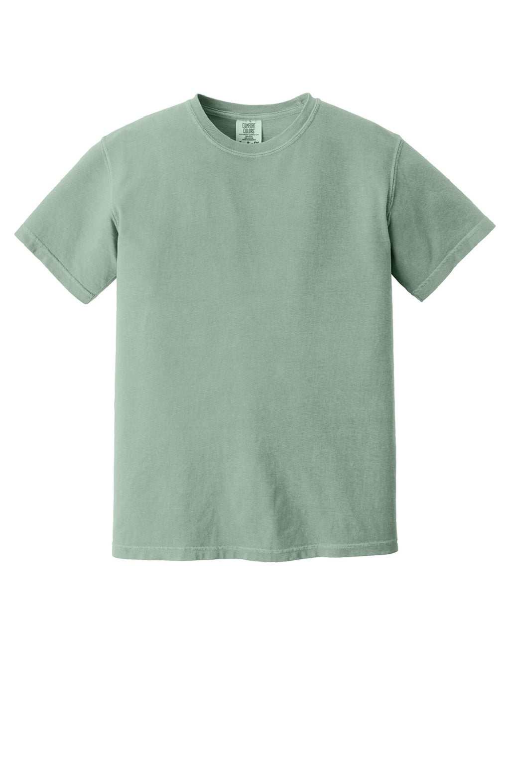 Comfort Colors 1717 Mens Short Sleeve Crewneck T-Shirt Bay Green Flat Front