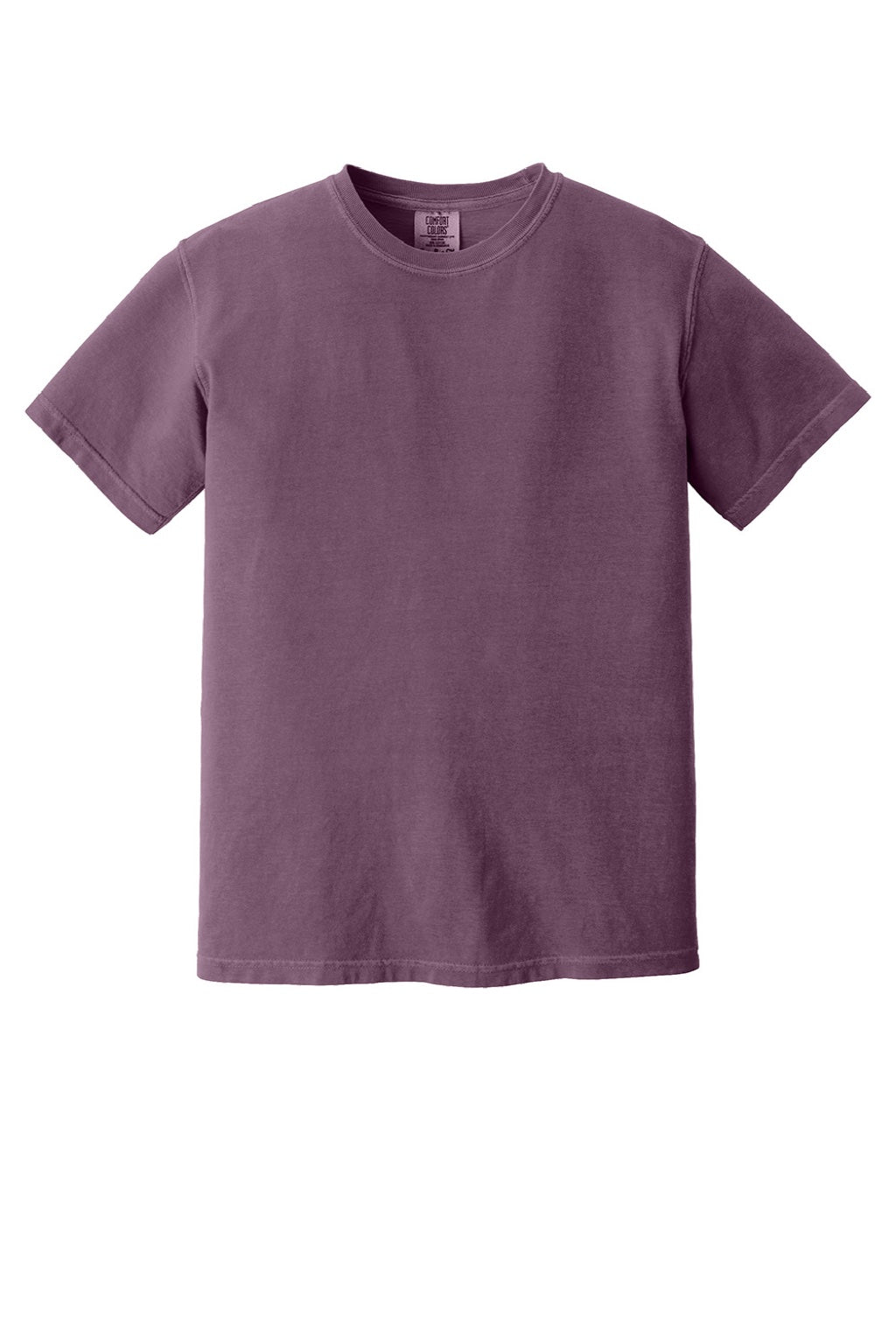 Comfort Colors 1717 Mens Short Sleeve Crewneck T-Shirt Berry Purple Flat Front