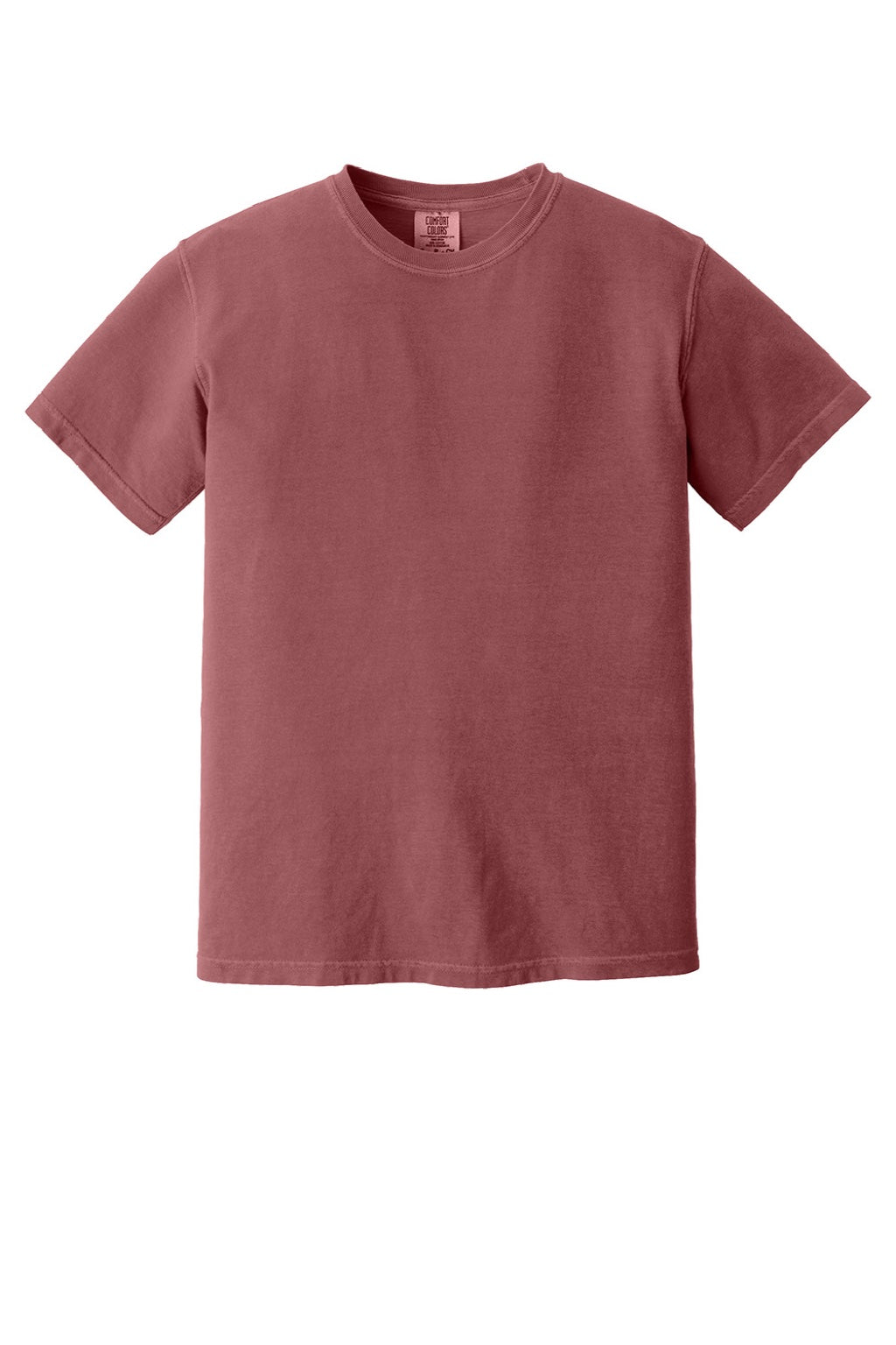 Comfort Colors 1717 Mens Short Sleeve Crewneck T-Shirt Brick Red Flat Front