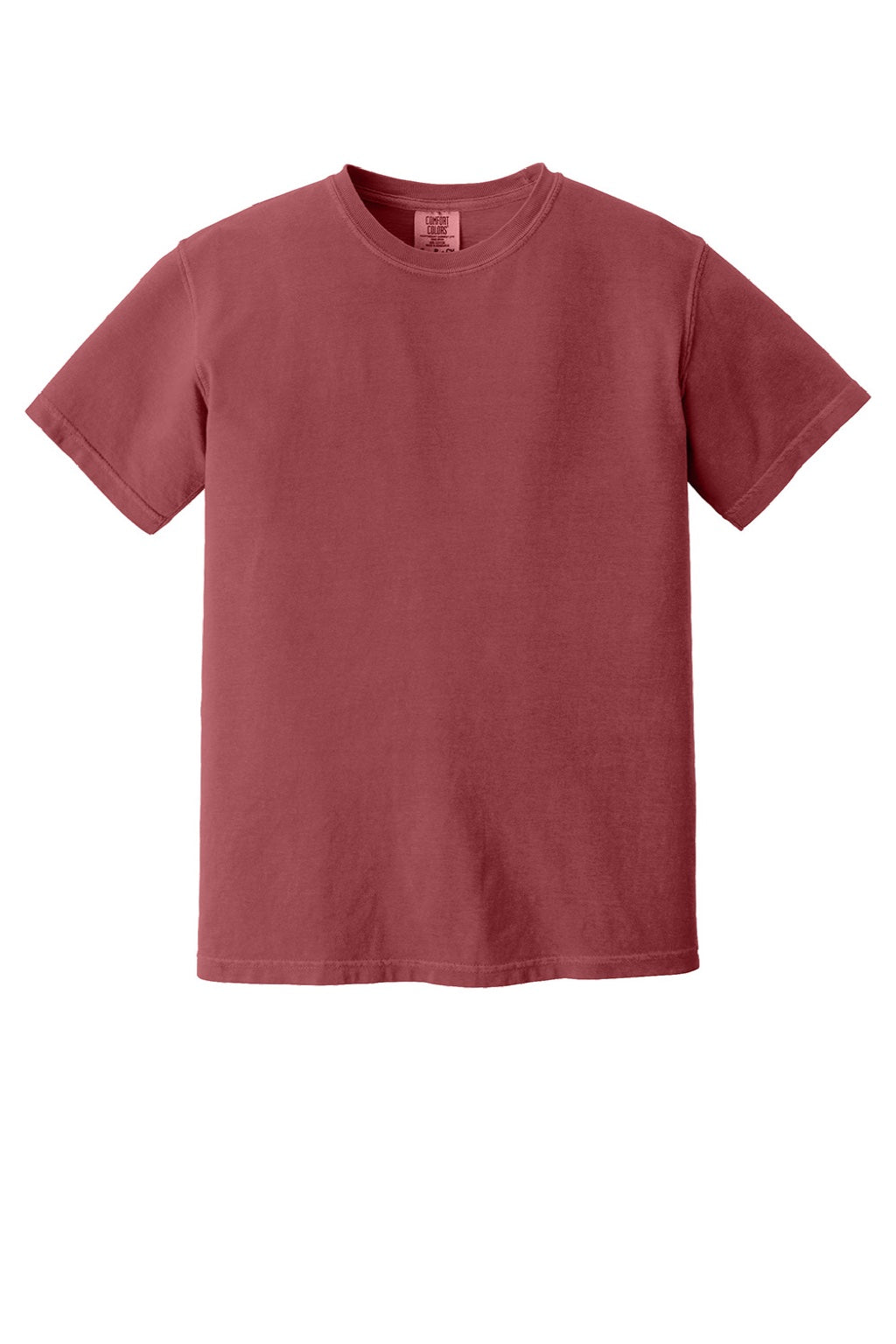 Comfort Colors 1717 Mens Short Sleeve Crewneck T-Shirt Chili Red Flat Front