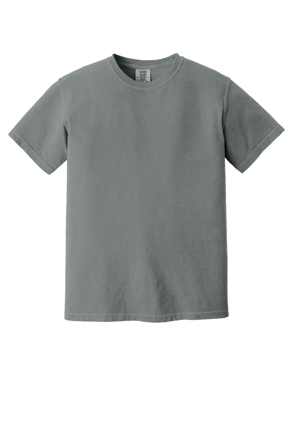 Comfort Colors 1717 Mens Short Sleeve Crewneck T-Shirt Grey Flat Front