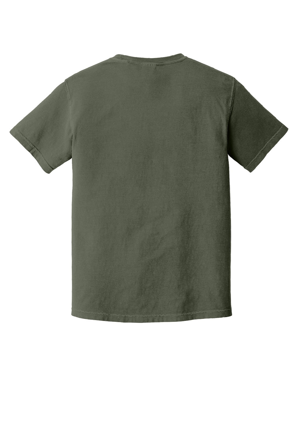 Comfort Colors 1717 Mens Short Sleeve Crewneck T-Shirt Moss Green Flat Back