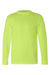 Bayside 6100 Mens USA Made Long Sleeve Crewneck T-Shirt Lime Green Flat Front